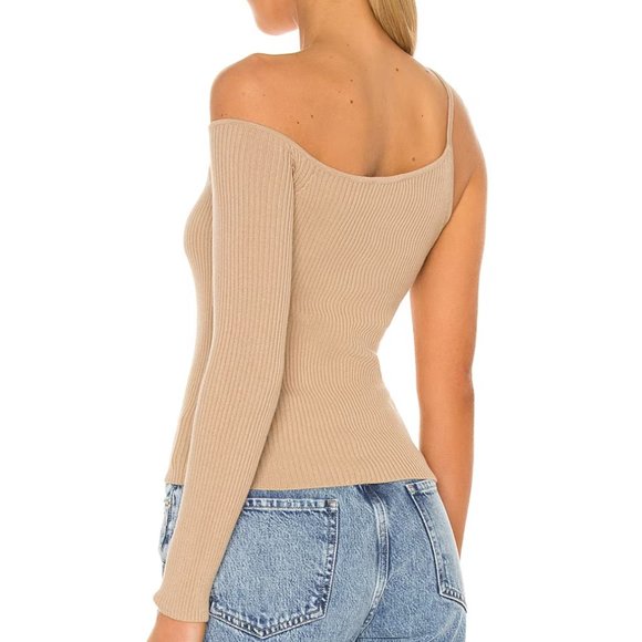 REVOLVE h:ours Maggie One Shoulder Sweater in Nude - XSmall - Picture 2 of 4